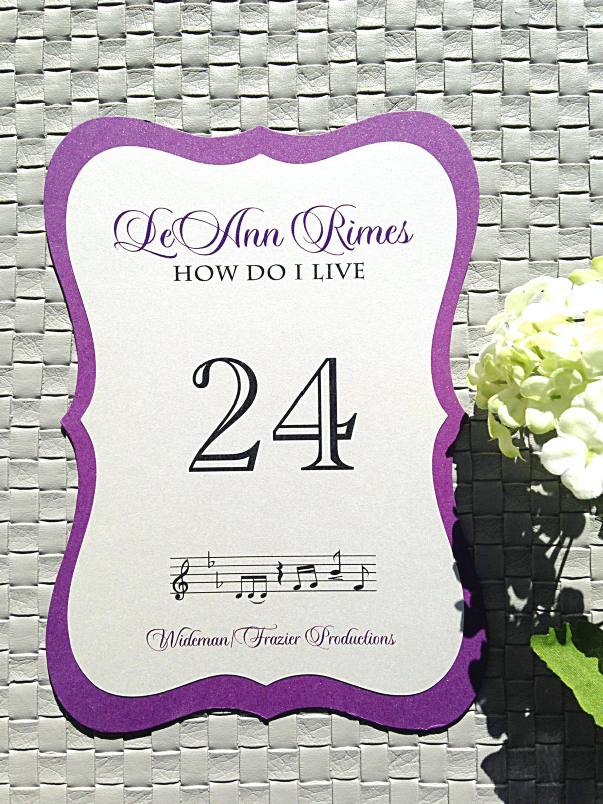 Die-cut Wedding Table Numbers