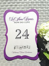 Die-cut Wedding Table Numbers