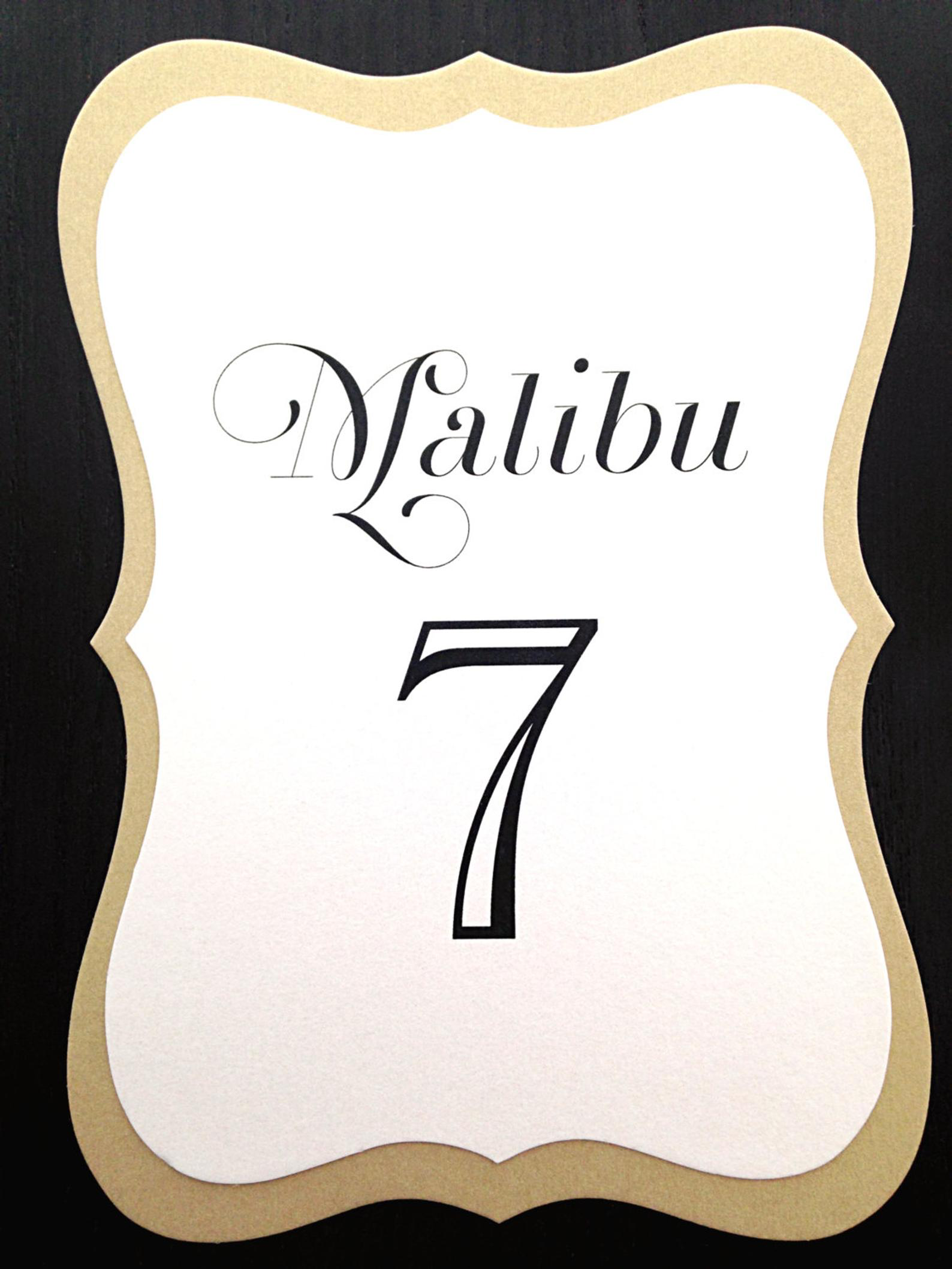 Elegant Table Numbers