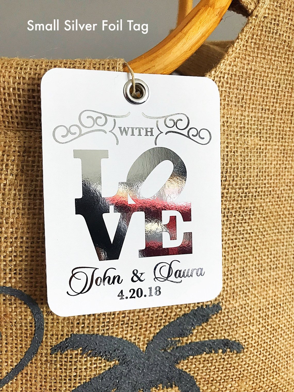 Foil Favor Wedding Tags