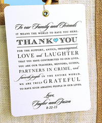 Wedding Tags-Thank You Tags-Guest Bag Tags