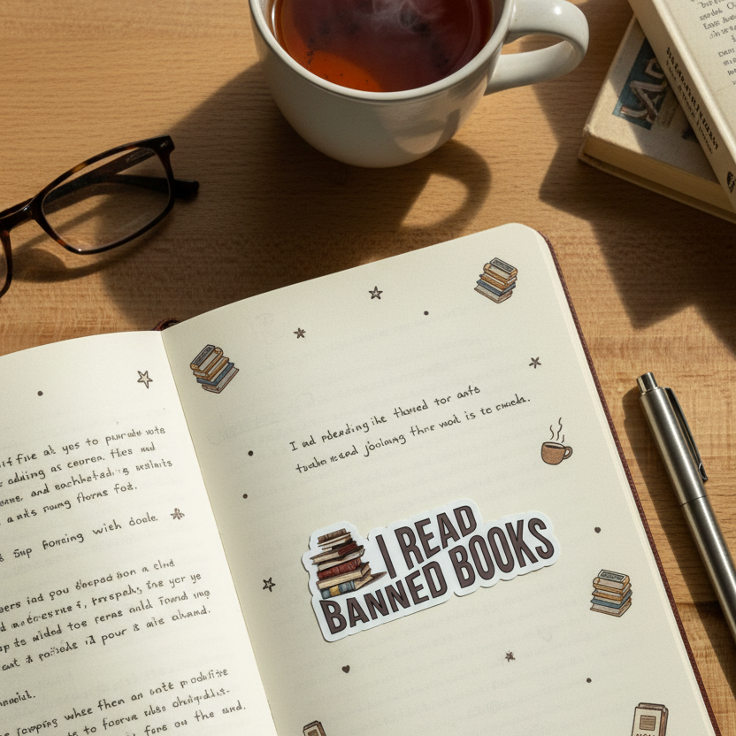 I Read Banned Books Sticker