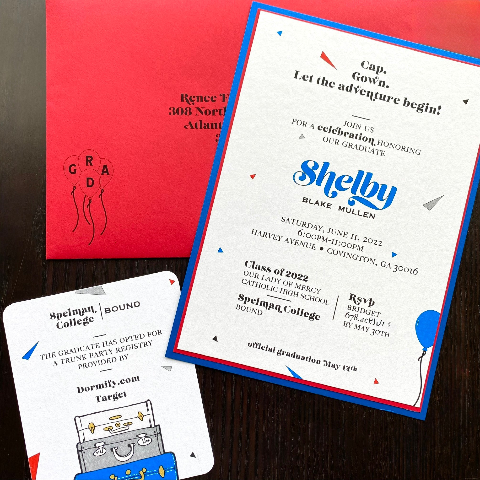 Graduation Invitation Confetti Vibes