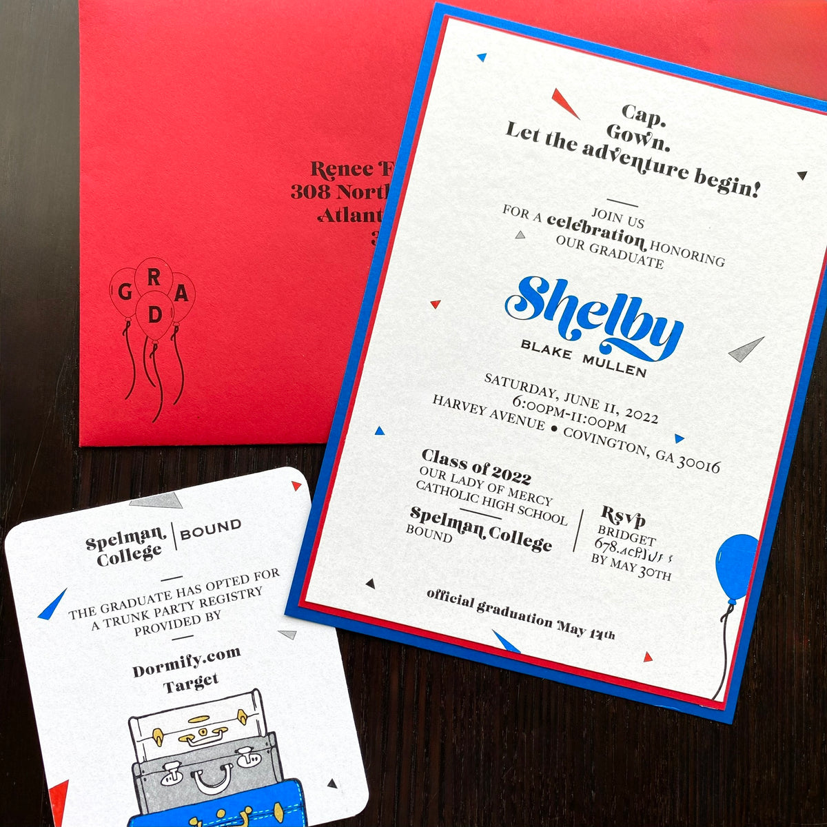 Graduation Invitation Confetti Vibes