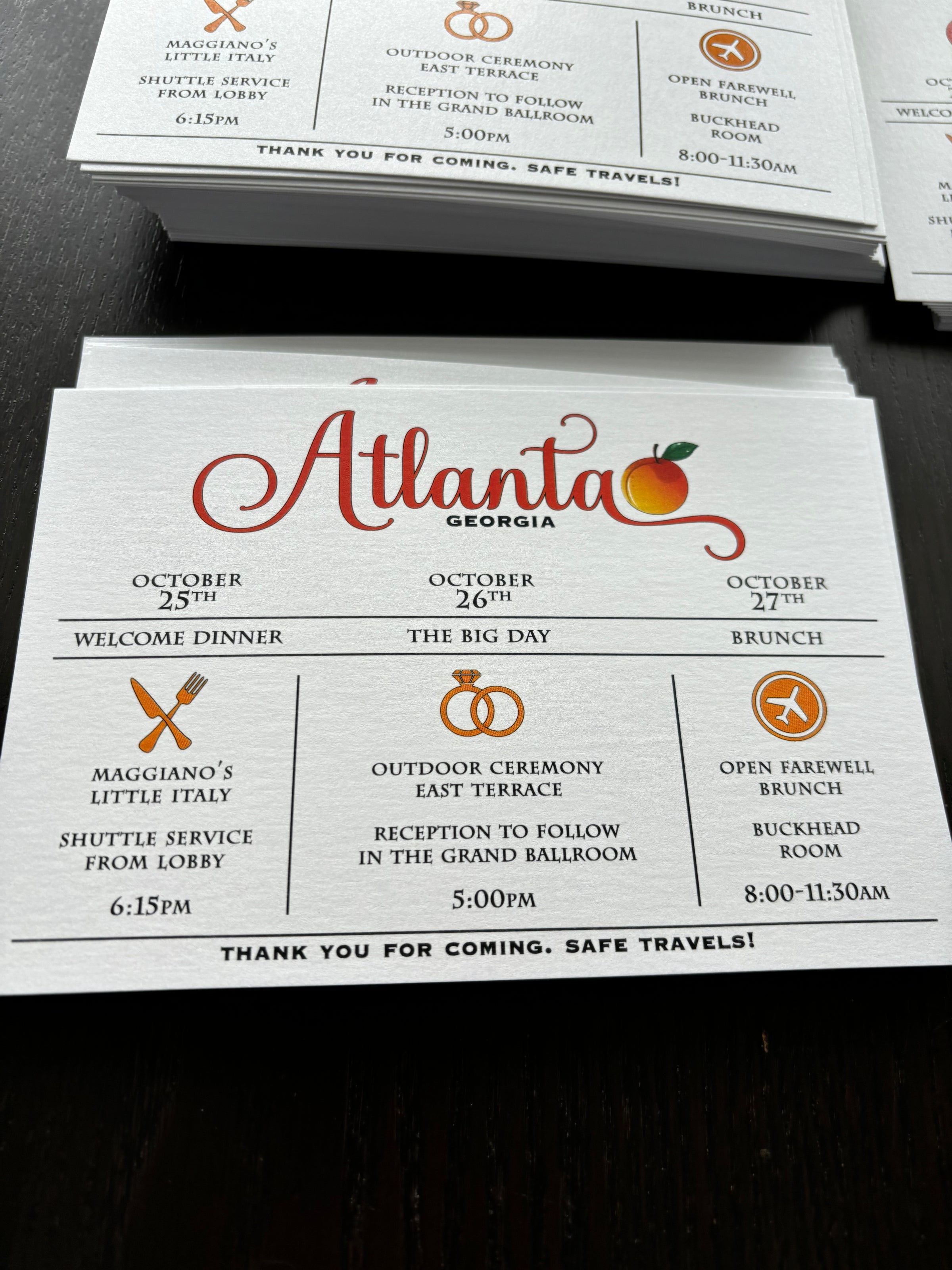 Destination Wedding Itinerary - Wedding Timeline - Weekend Agenda