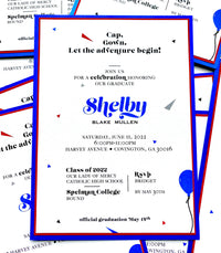 Graduation Invitation Confetti Vibes