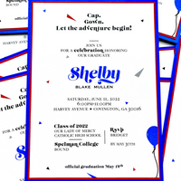 Graduation Invitation Confetti Vibes