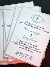 Tiffany Blue Wedding Invitation - Pocket Fold Invite