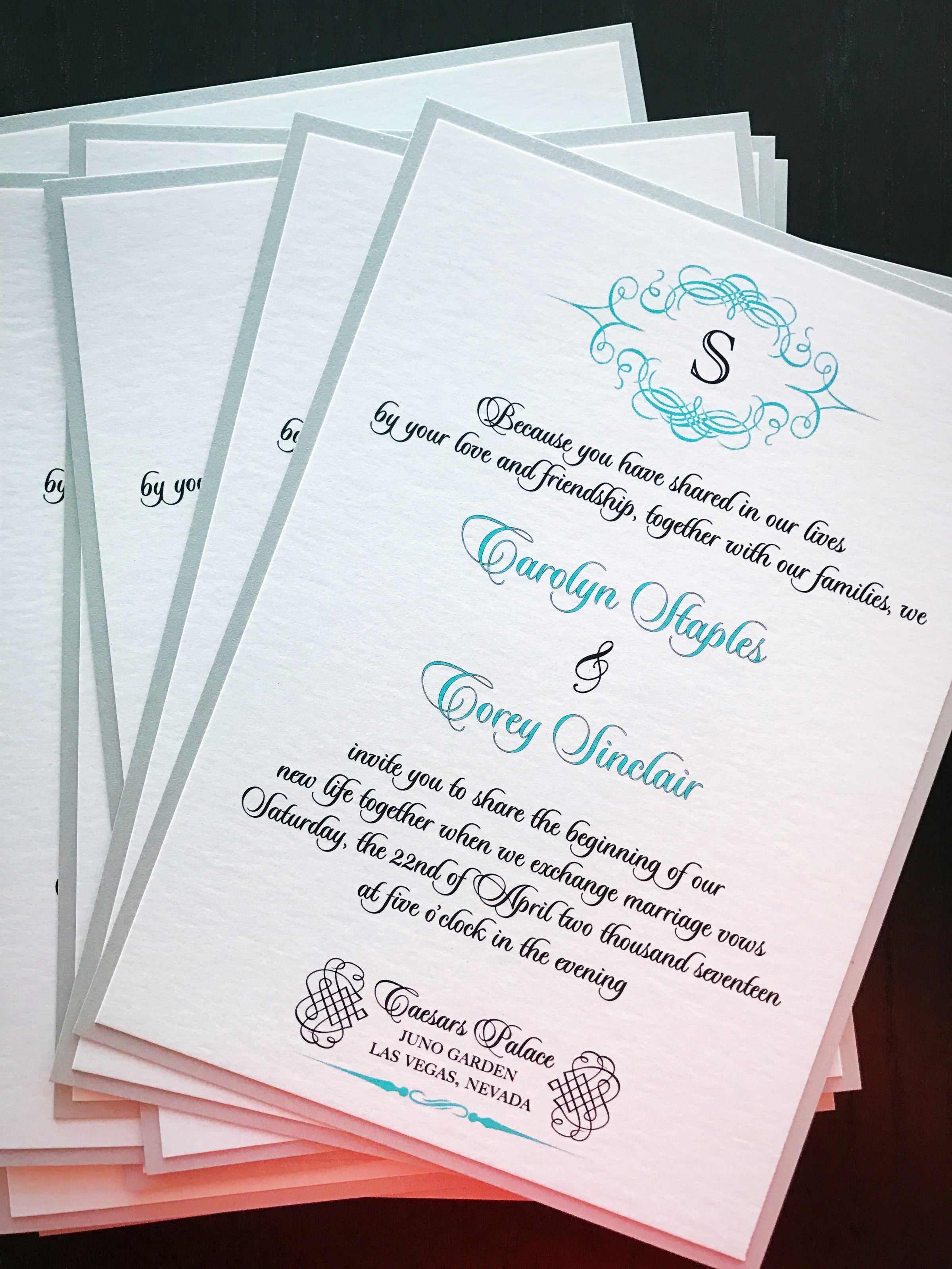 Tiffany Blue Wedding Invitation - Pocket Fold Invite