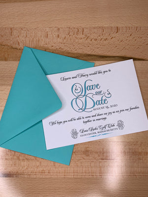 Tiffany Blue Save the Date