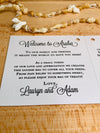 mini welcome note for wedding 