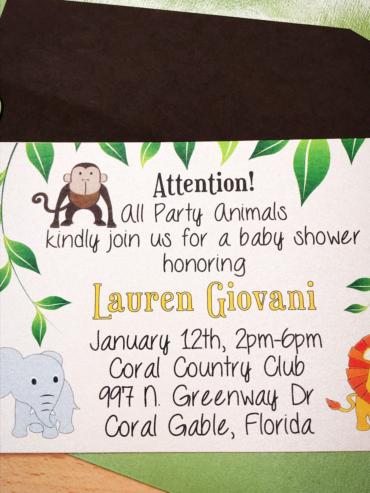 jungle animal theme baby shower ideas