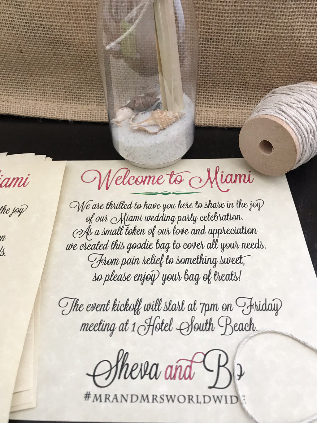 Wedding Thank You Notes - Message in a bottle