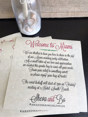 Welcome Wedding Notes