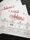 Unique wedding agenda