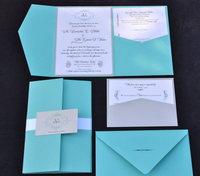 Tiffany Blue Wedding Invitation - Pocket Fold Invite