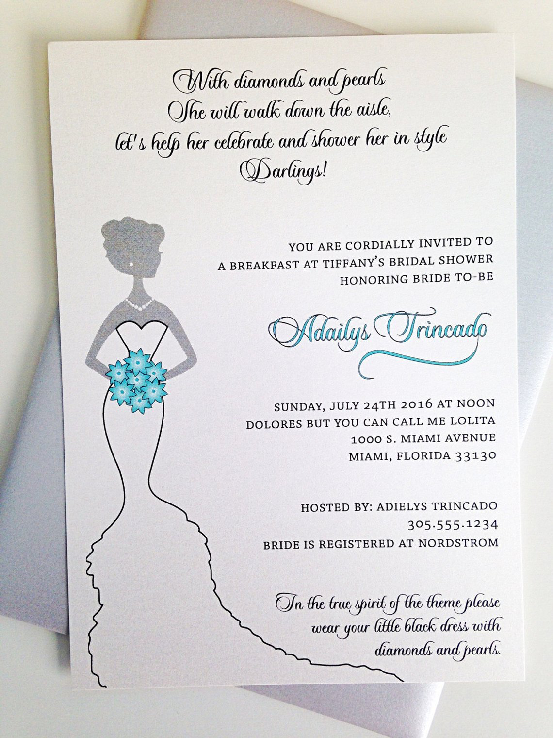 Tiffany Blue Bridal Shower Invite