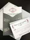 Monogram Wedding Invite with laser cut design