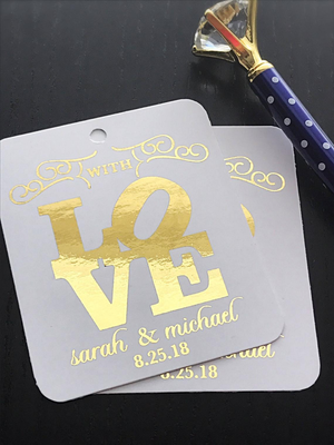Wedding Favor Tags- With Love