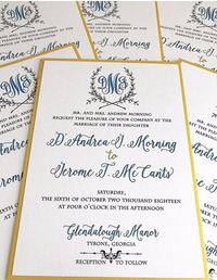Monogram Wedding Invitation Suite