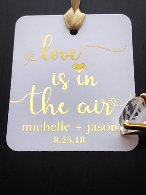 Love is in the air - Wedding Hanging Gift Tags