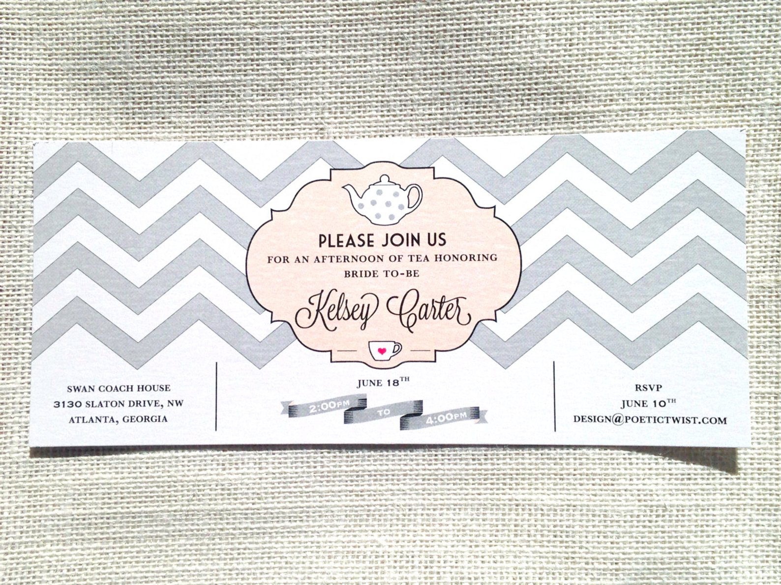 Grey and Peach Bridal Shower