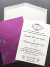 Wedding Invitation Suite - Laser-cut Invite - Wedding Pocket Invitation - Modern Invite