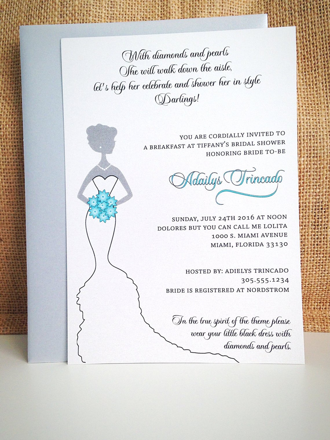 Tiffany Blue Bridal Shower Invite