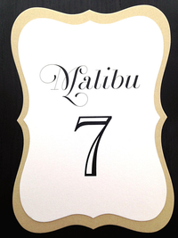 Elegant Table Numbers