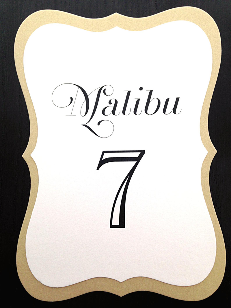 Elegant Table Numbers