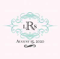 Tiffany Blue Wedding Monogram