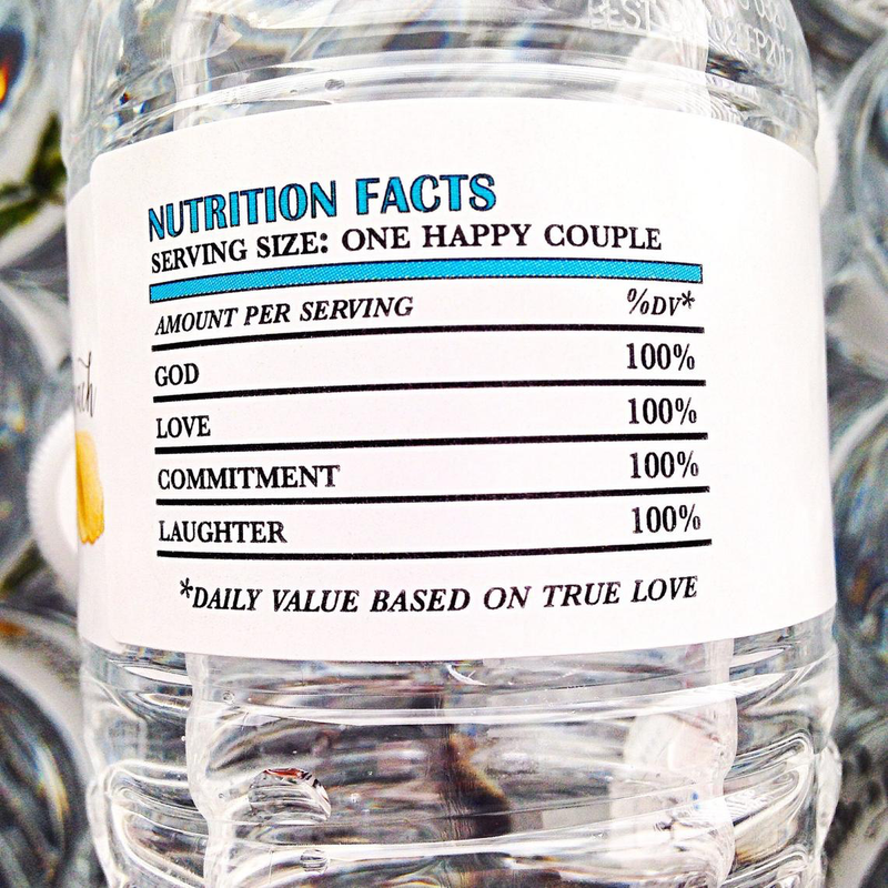 Personalized Water Bottle Labels-Palm Tree