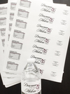 Personalized Water Bottle Labels - Wedding Rings