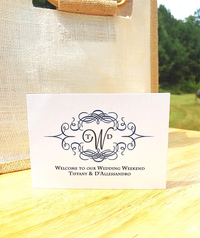 Monogram wedding stationery