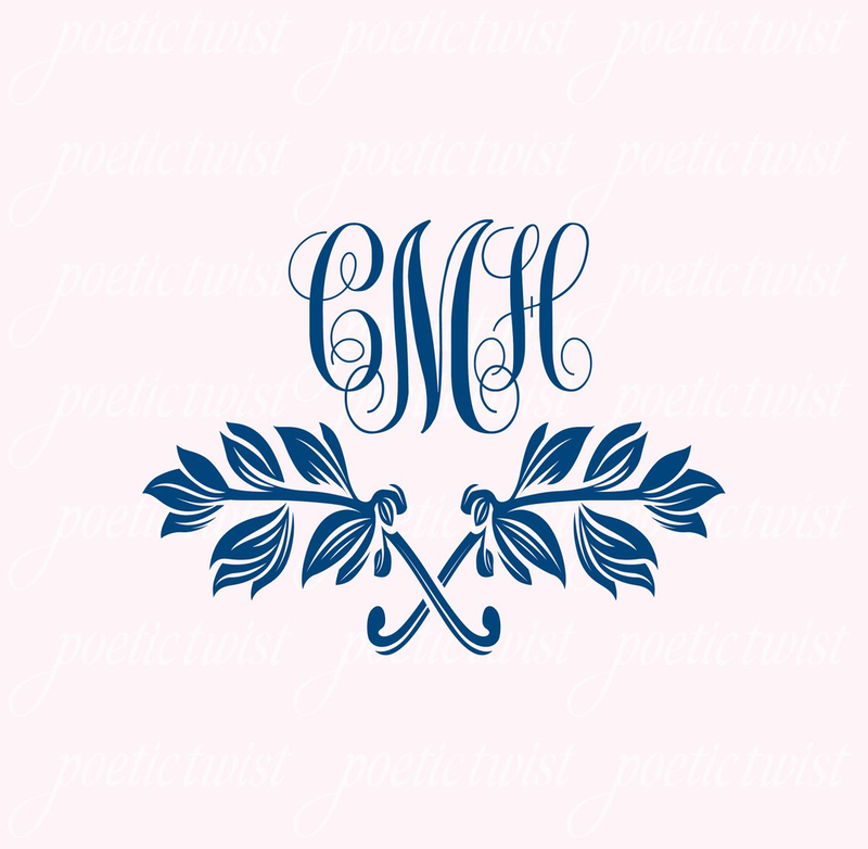 Elegant floral monogram design template for one or two letters. Wedding  monogram. Business sign, monogram identity for restaurant, boutique, hotel,  heraldic, jewelry. Stock Vector by ©blazearcher 150999422