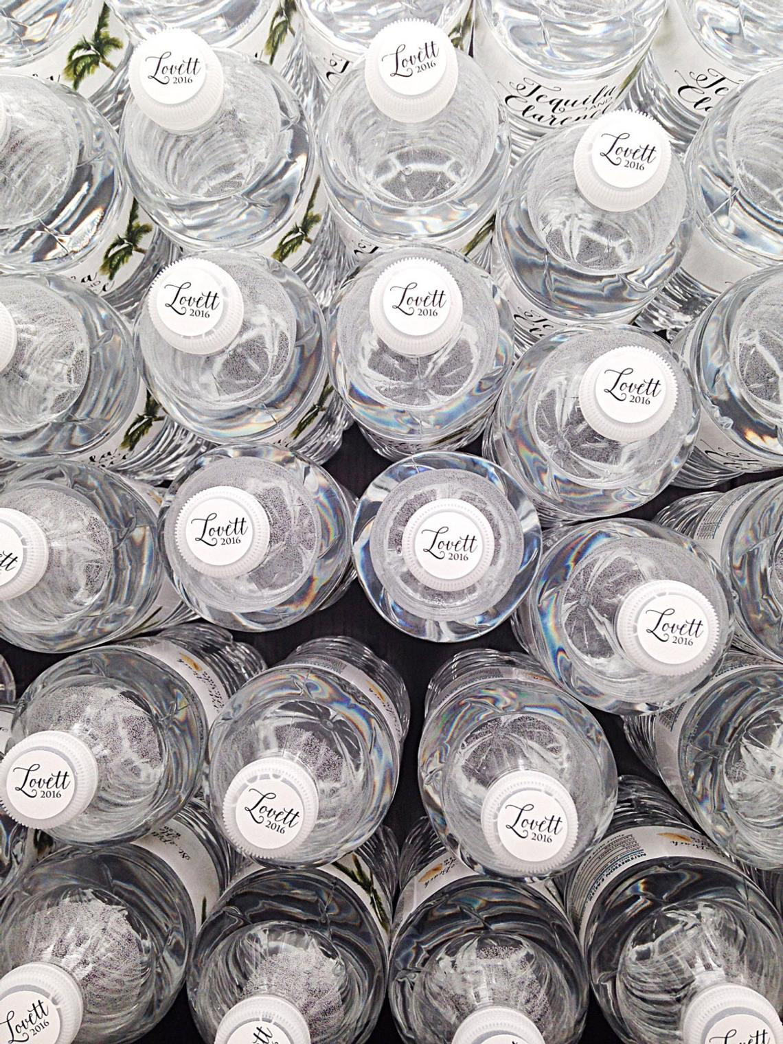 Personalized Water Bottle Labels-Palm Tree