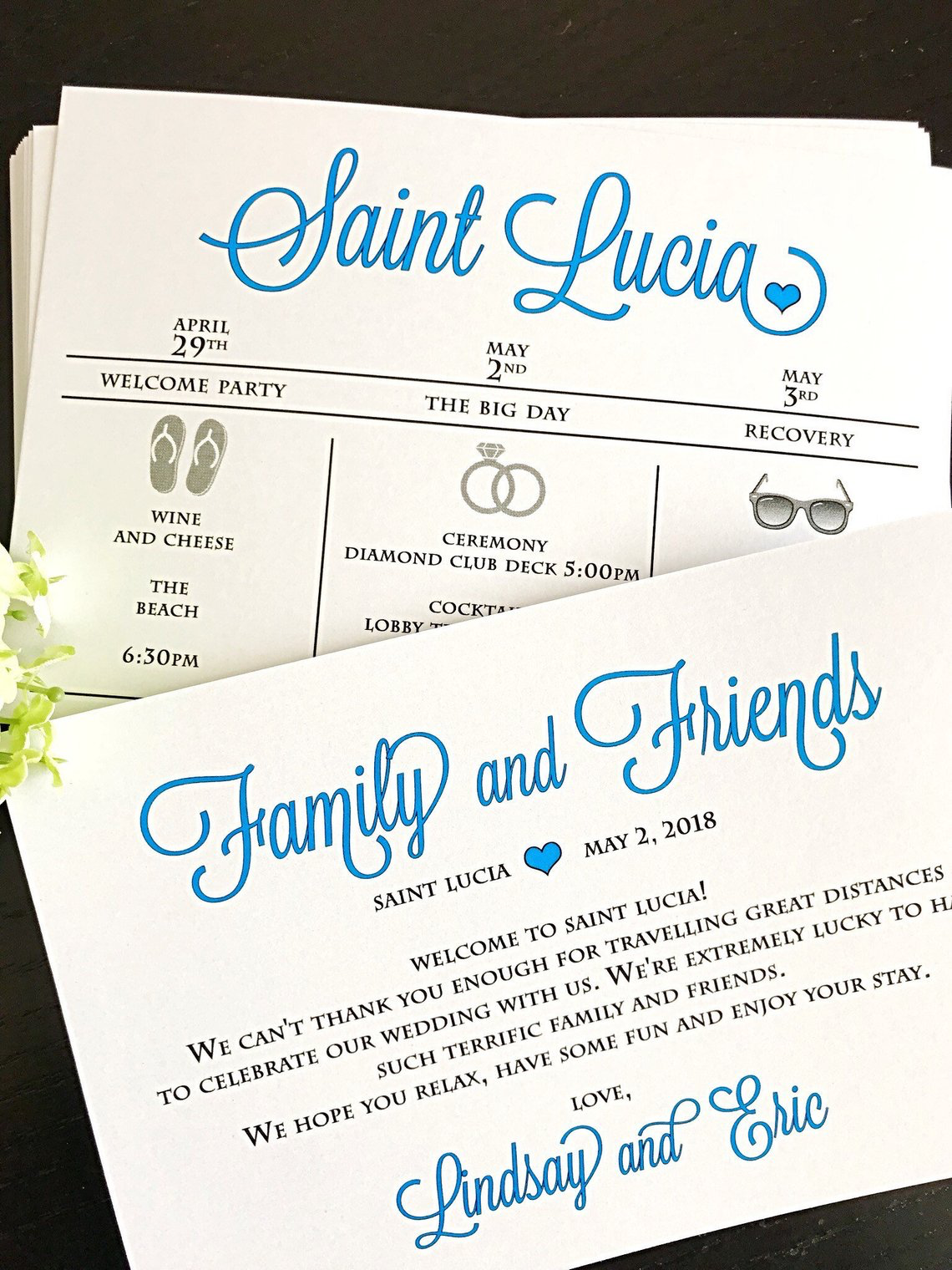 welcome note and itinerary