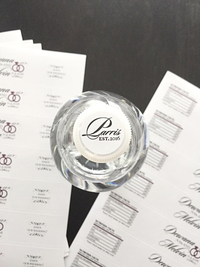 Personalized Water Bottle Labels - Wedding Rings