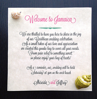 Destination wedding favors
