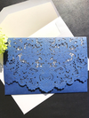 Laser-cut Pocket Fold Wedding Invitation