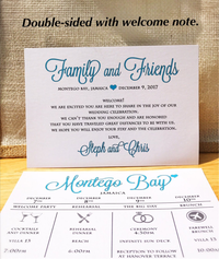 Destination Wedding Itinerary - Wedding Timeline - Weekend Agenda