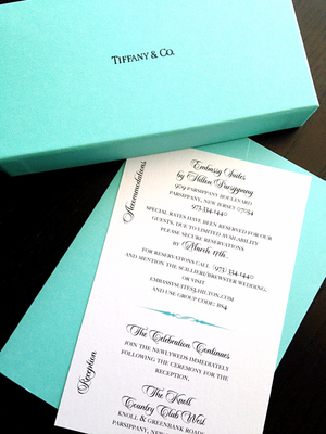 Tiffany Blue Wedding Invitation - Pocket Fold Invite